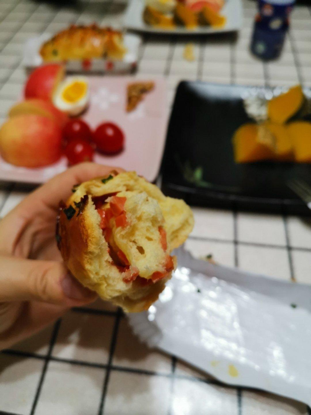 香葱火腿肉松面包