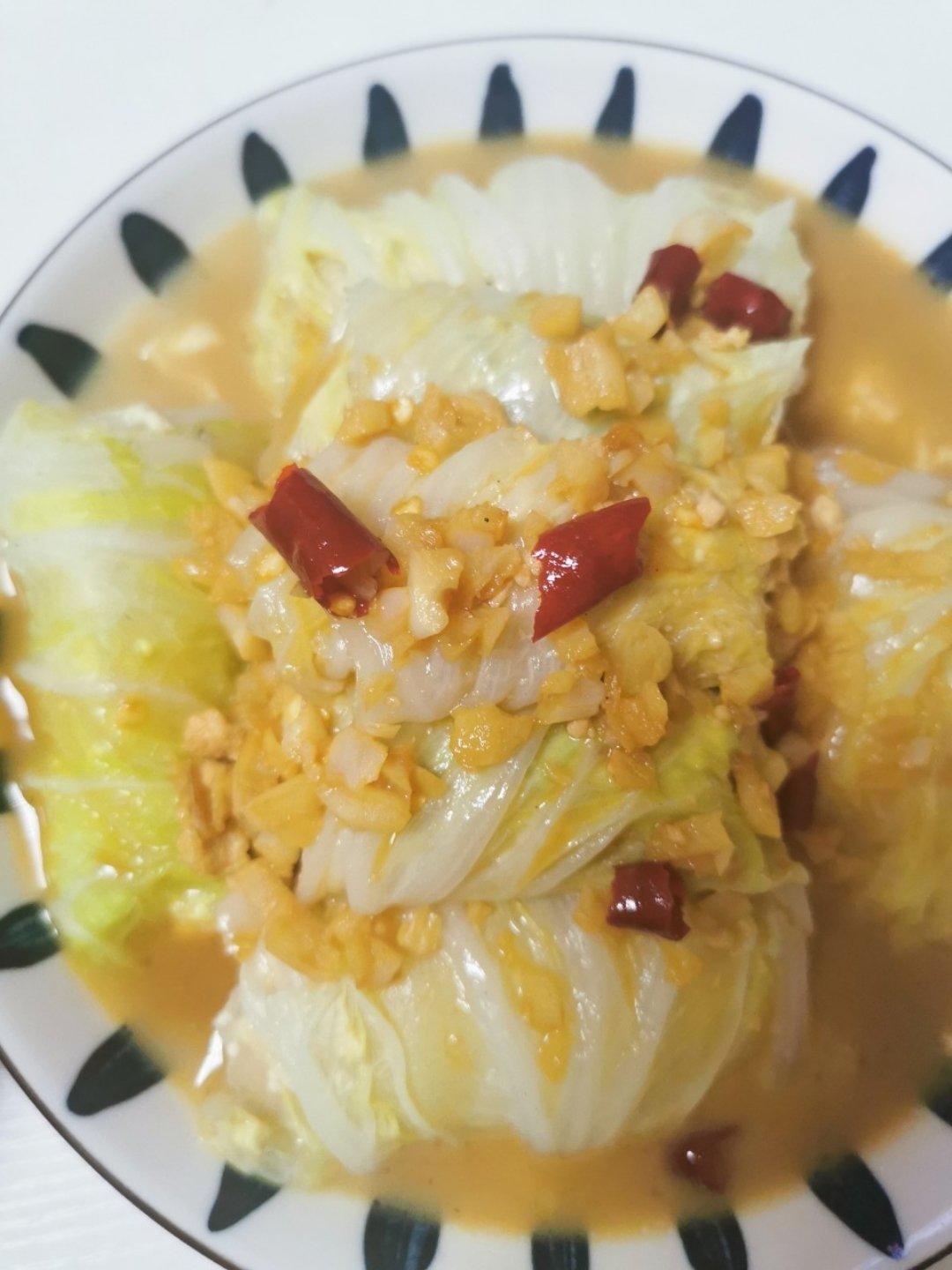 好吃不胖❗️巨简单，有福有财豆腐鸡蛋白菜卷～