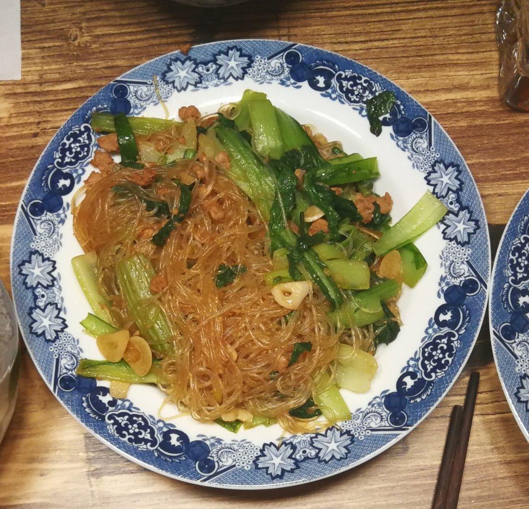 肉末粉丝小白菜