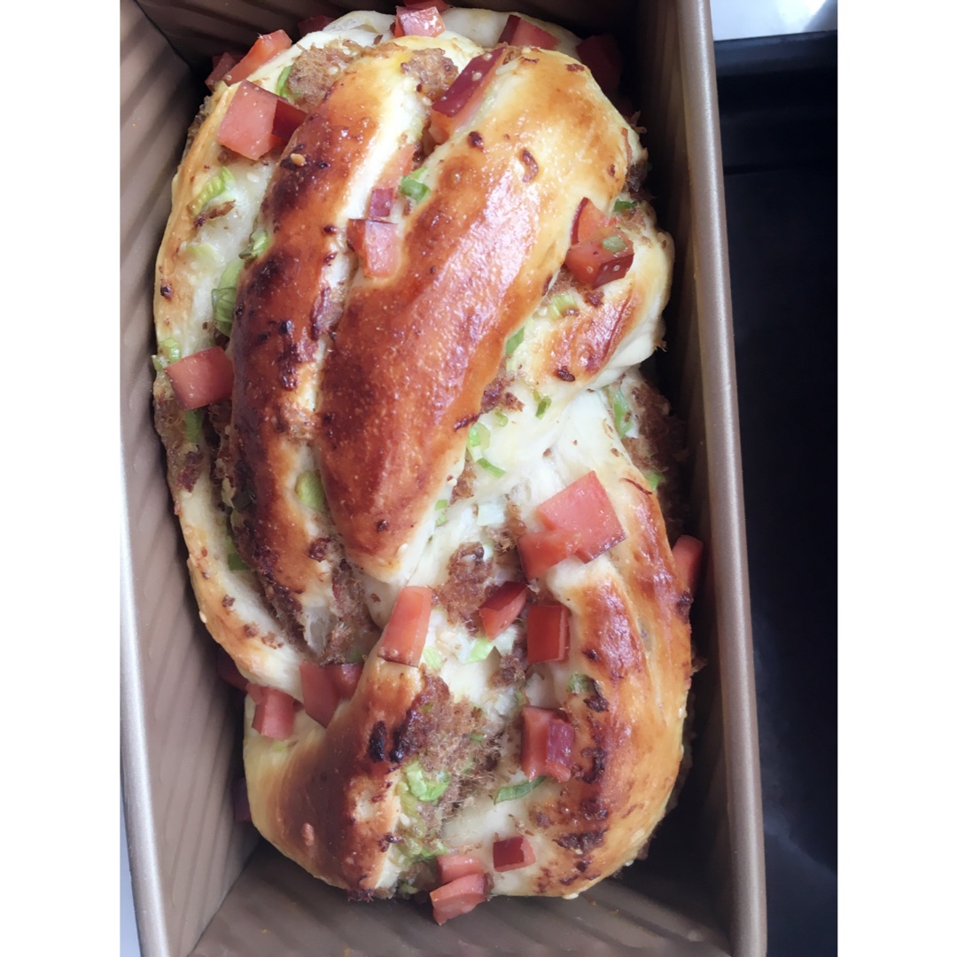 香葱肉松手撕吐司