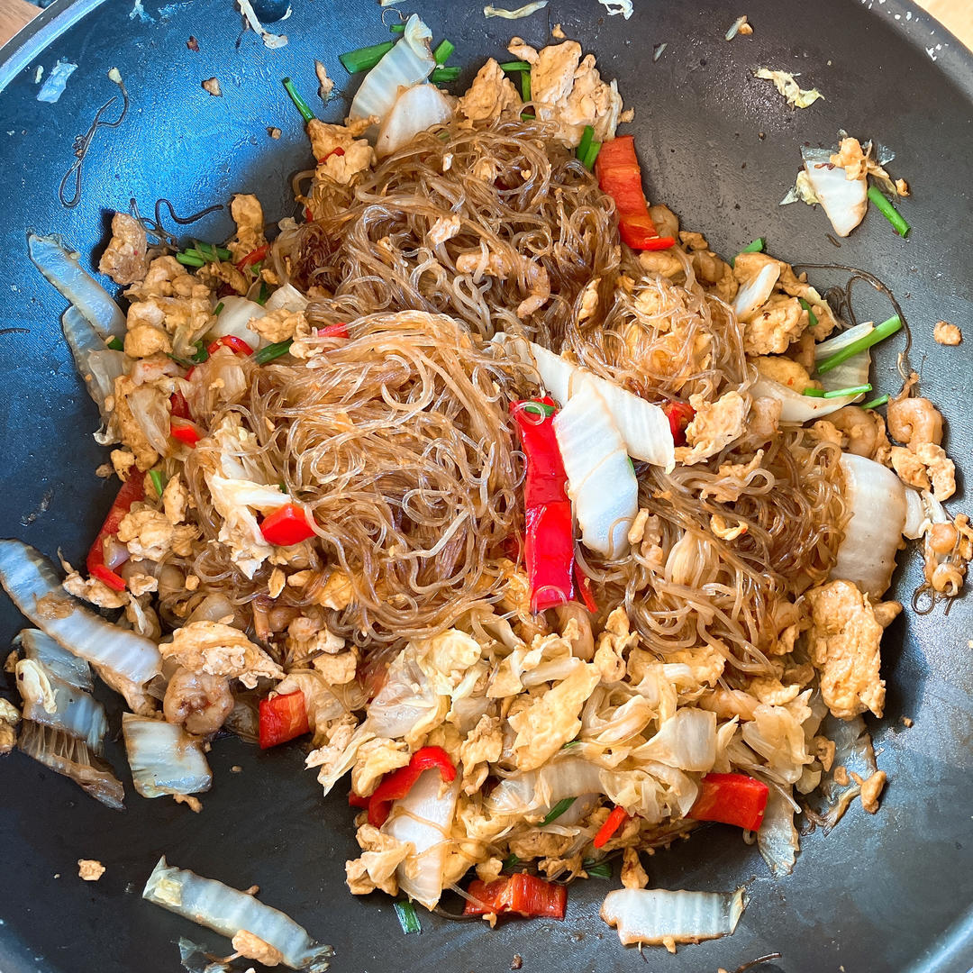 三丝鸡蛋炒粉😋超级懒人食谱，好吃不腻