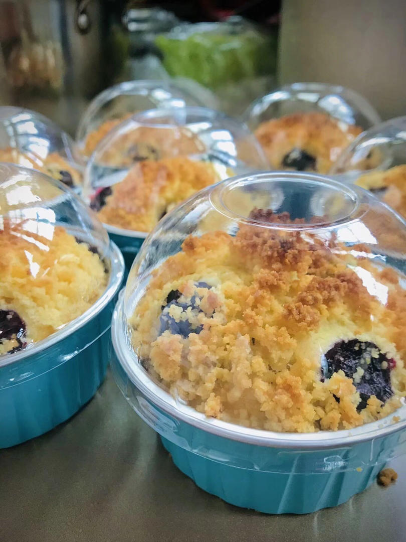 金宝酥粒蓝莓爆浆马芬（巴科隆蒸烤箱）