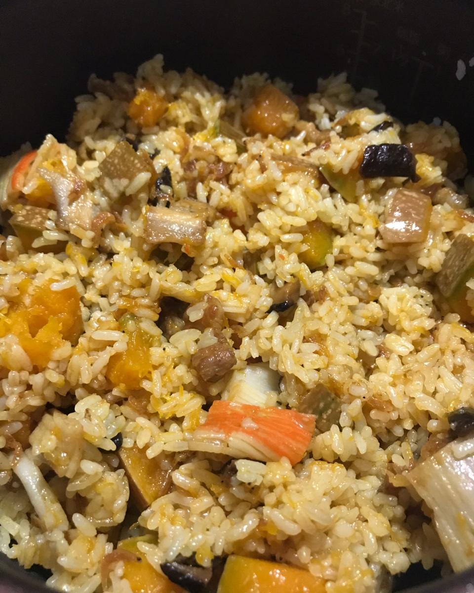 美味到不行的南瓜饭