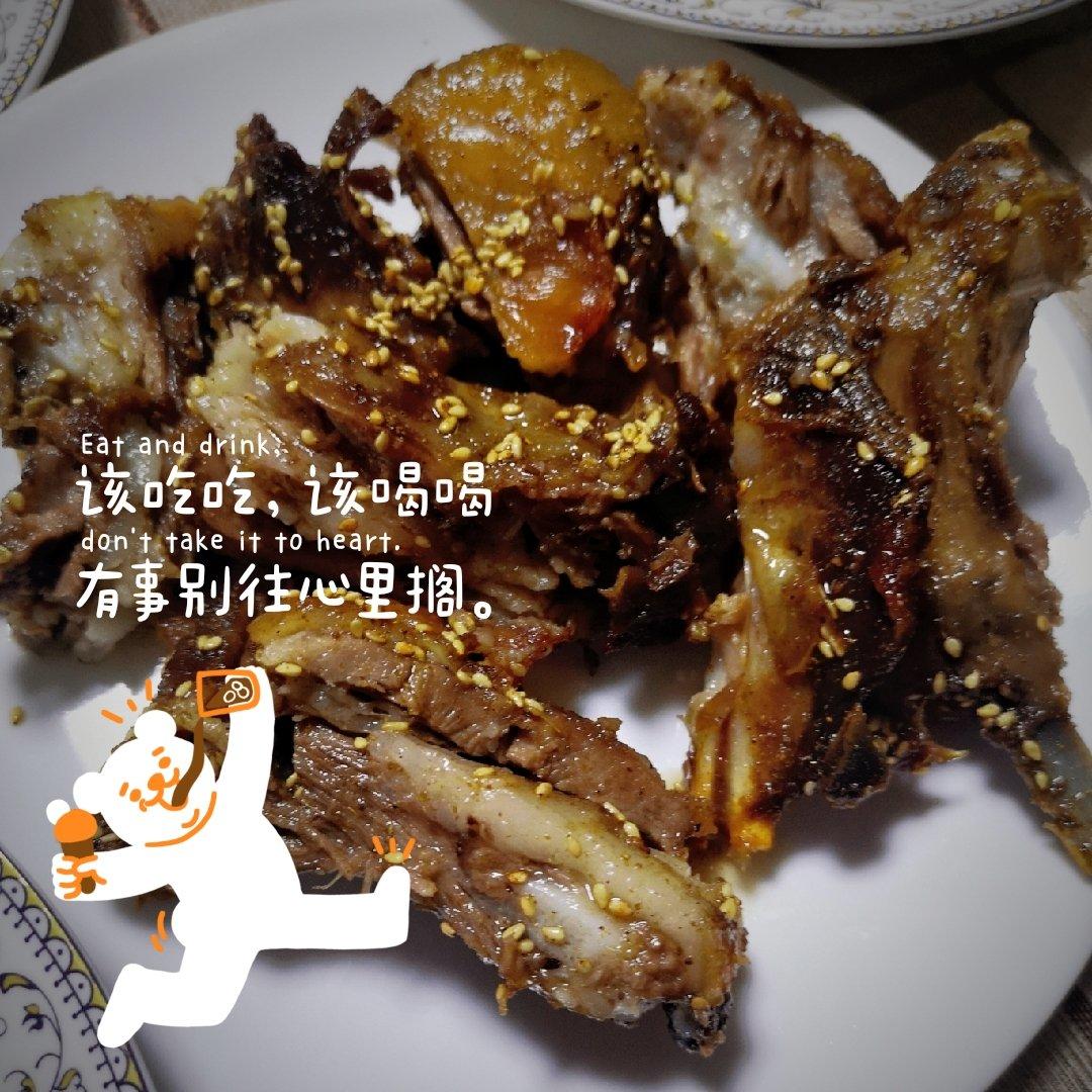 地道蒙餐：烤羊排(家用烤箱版)