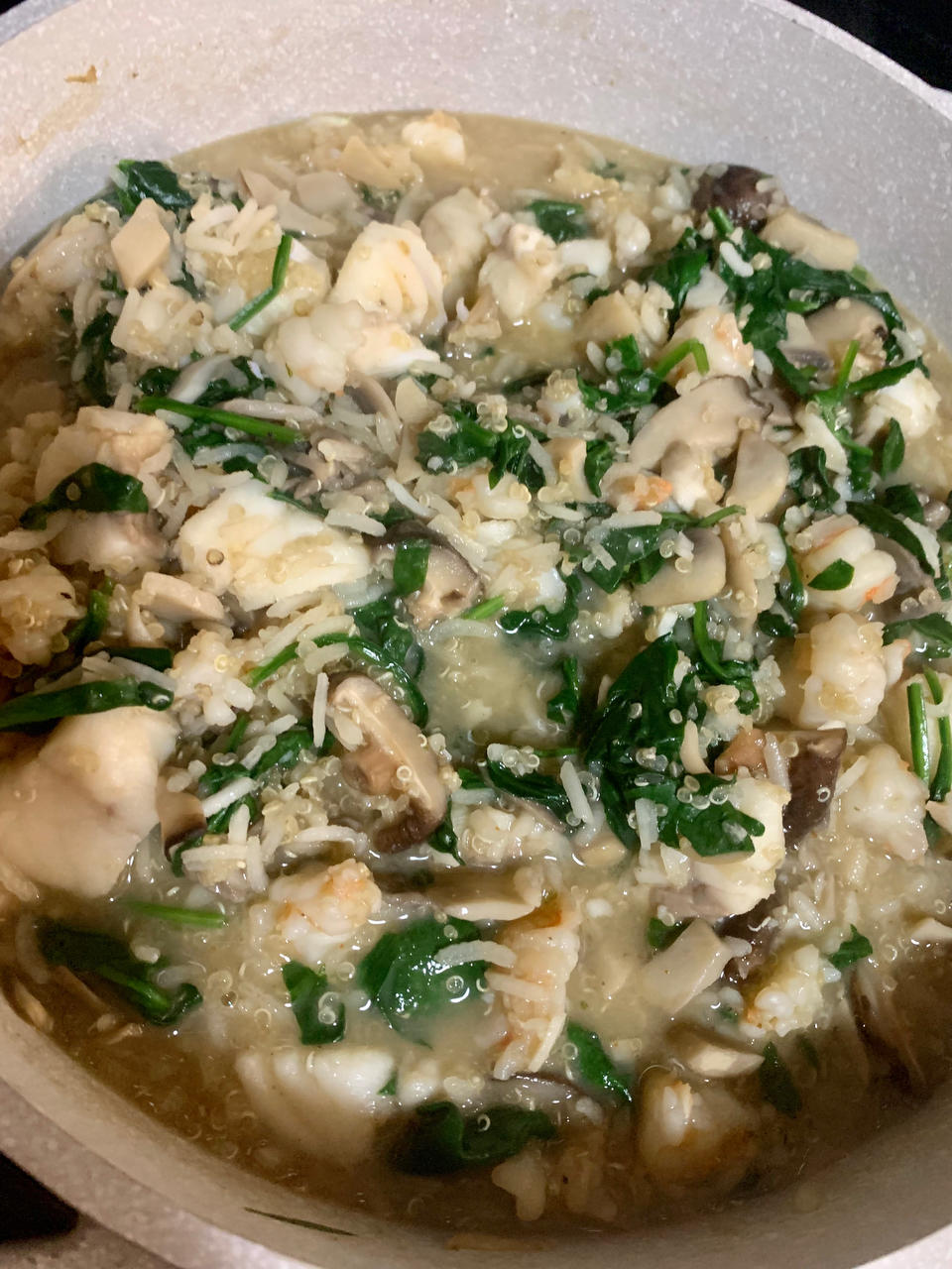 藜麦鸡软骨虾仁烩饭