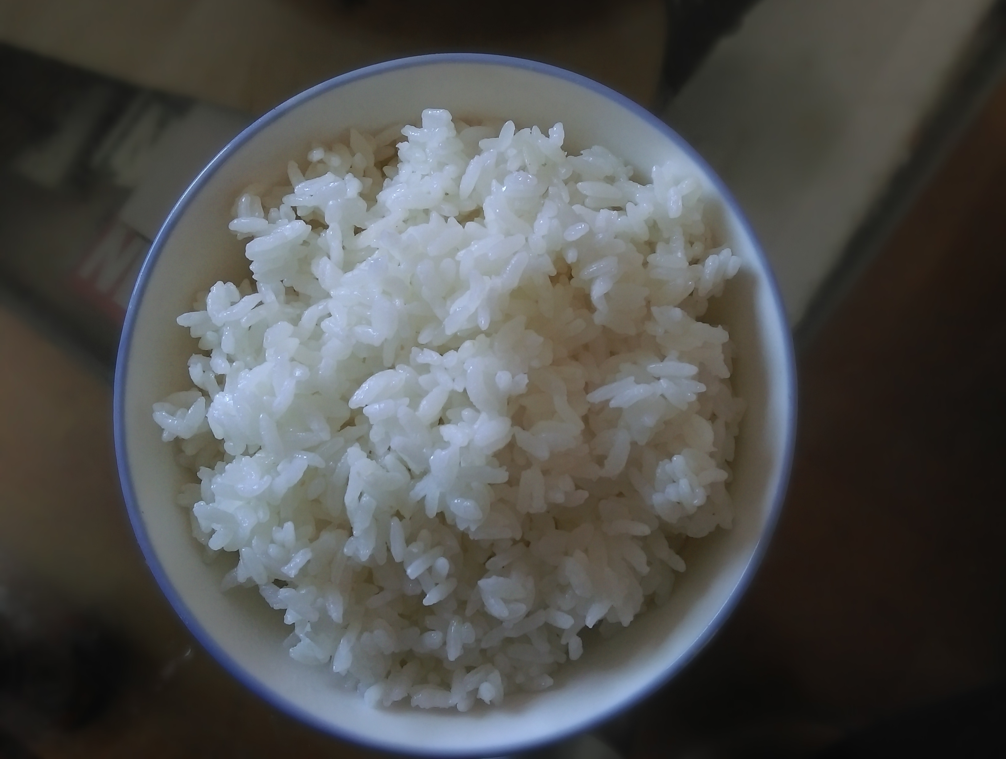 画海画蓝做的一碗安静的白米饭