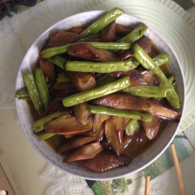 青椒炒茄子
