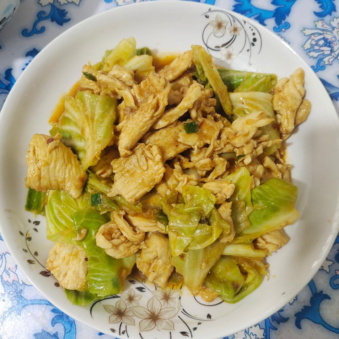 吃不胖的日式回锅肉（圆白菜.鸡胸肉版.零失败）