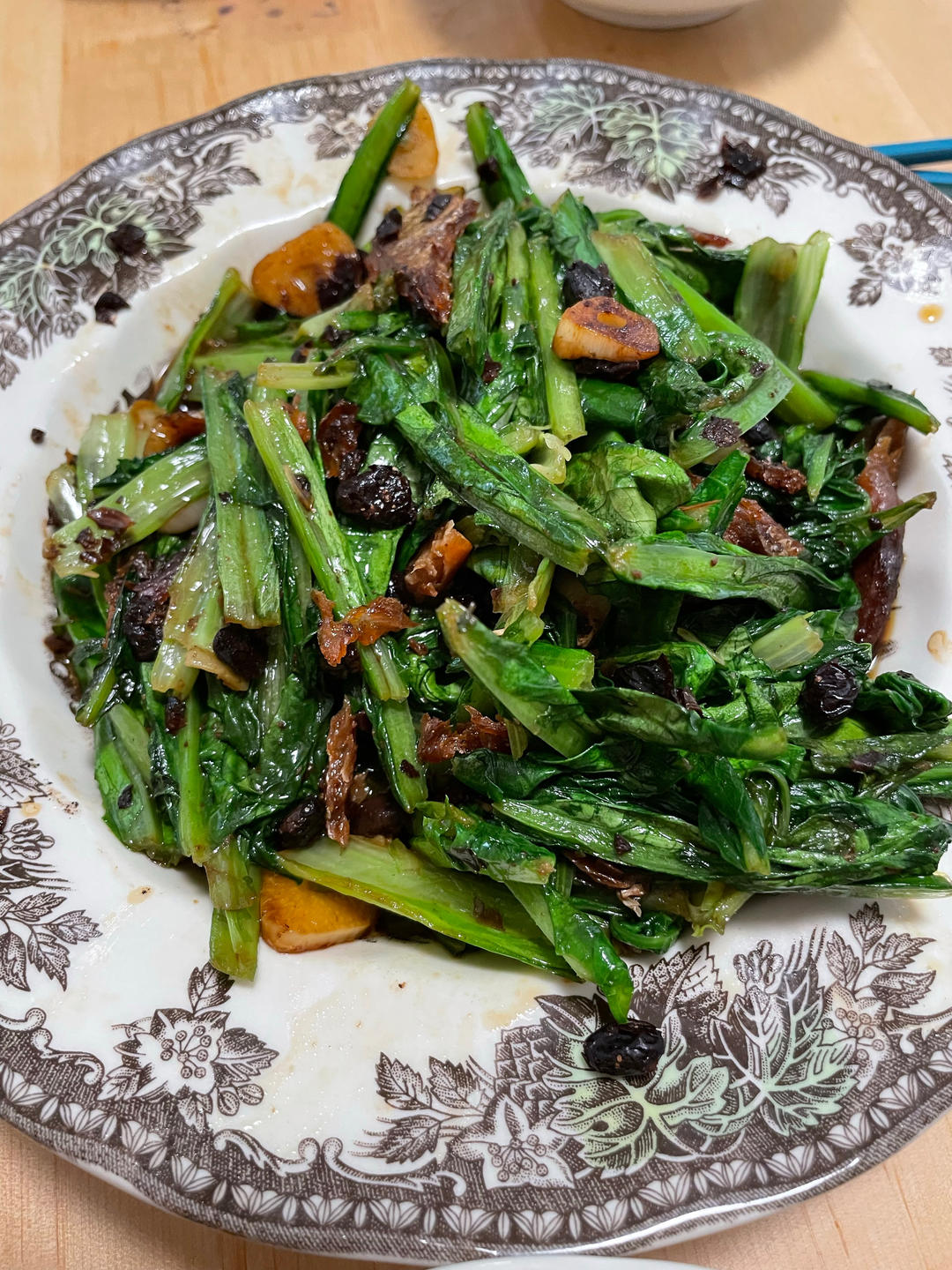 豆鼓鲮鱼油麦菜