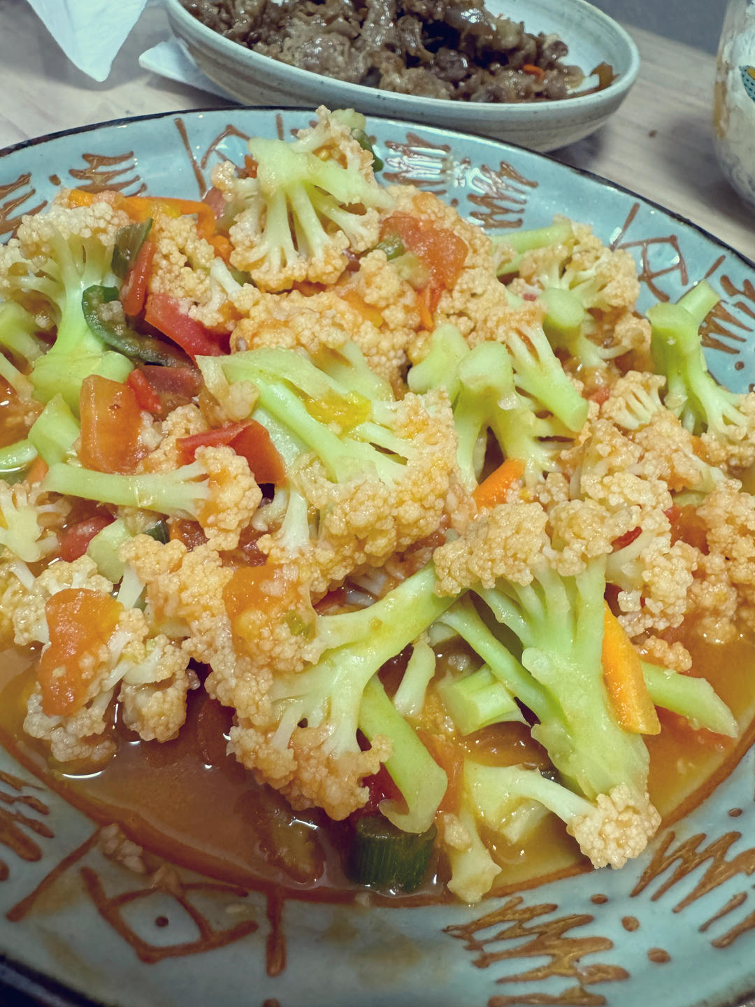 西红柿炒菜花（夏季开胃菜）