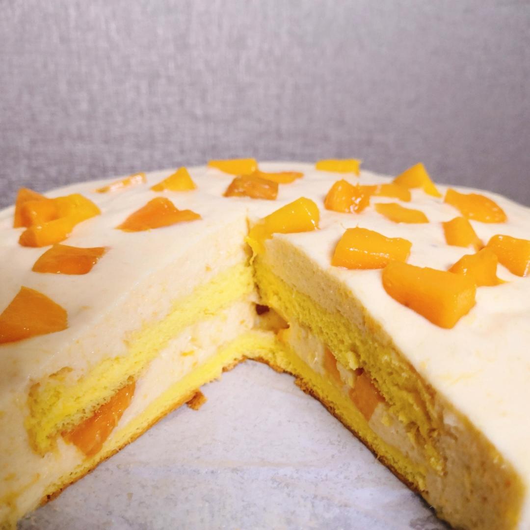 野草芒果慕斯（8寸戚风蛋糕版）🍰