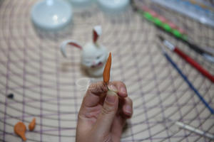 翻糖兔子玩偶制作的做法 步骤33