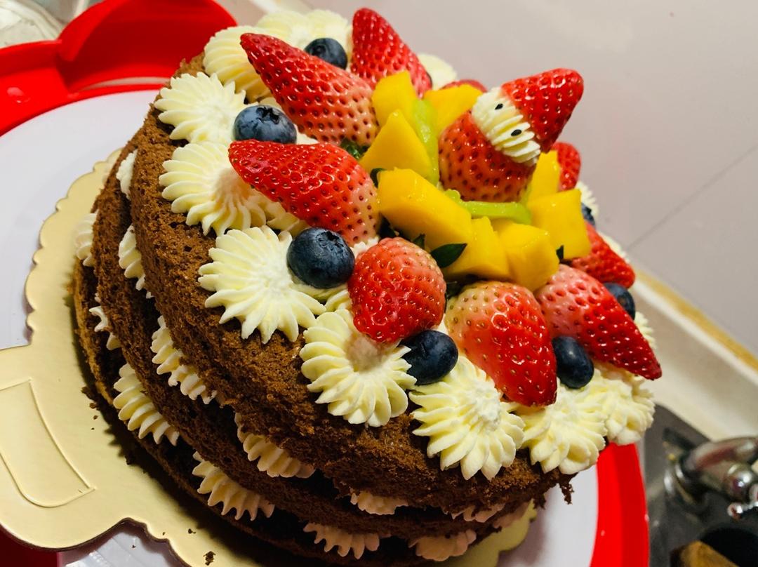 巧克力戚风裸蛋糕