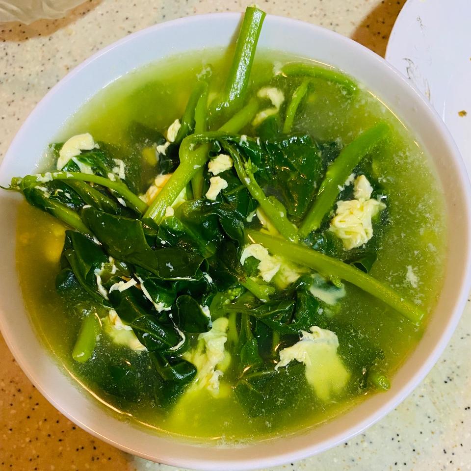 潺菜（木耳菜）鸡蛋汤