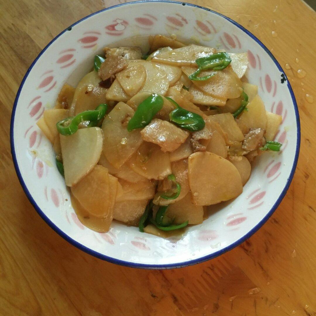 地瓜炒肉片