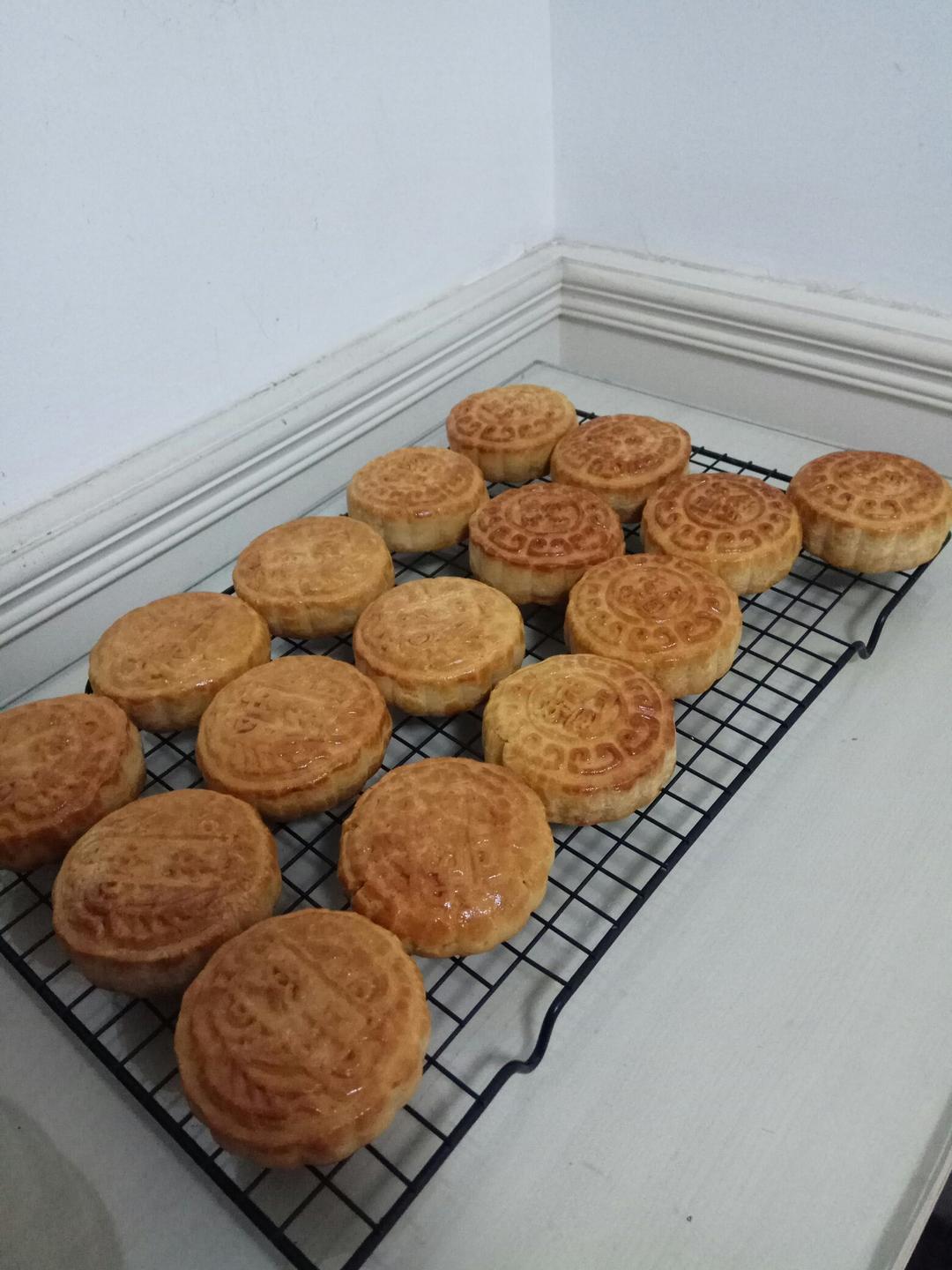 广式奶黄月饼（绿豆冰糕饼皮版）