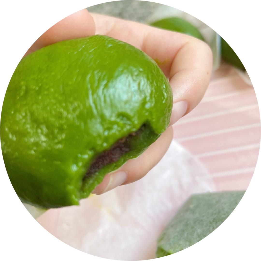经典豆沙馅青团