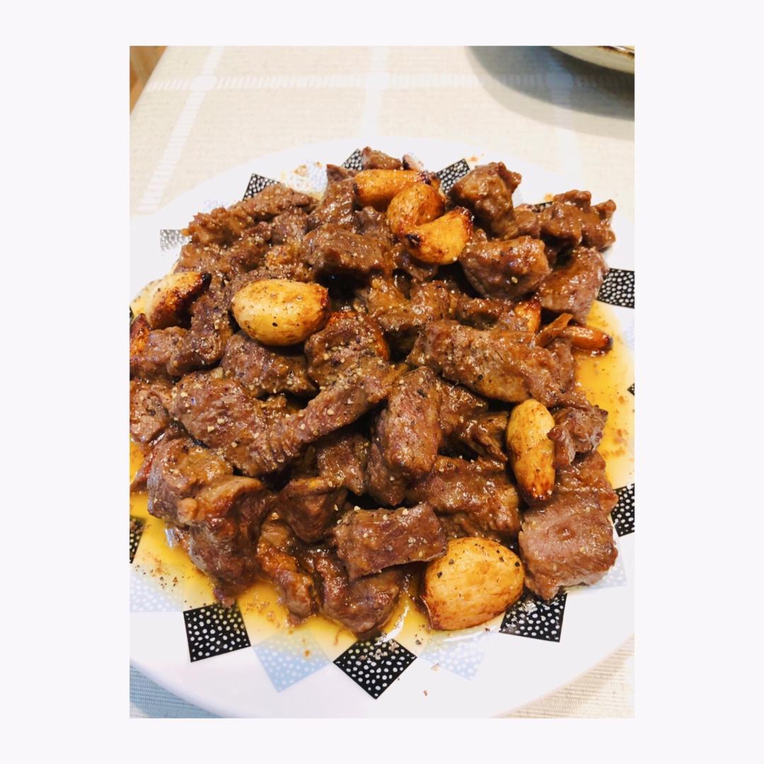 黑蒜子牛肉粒