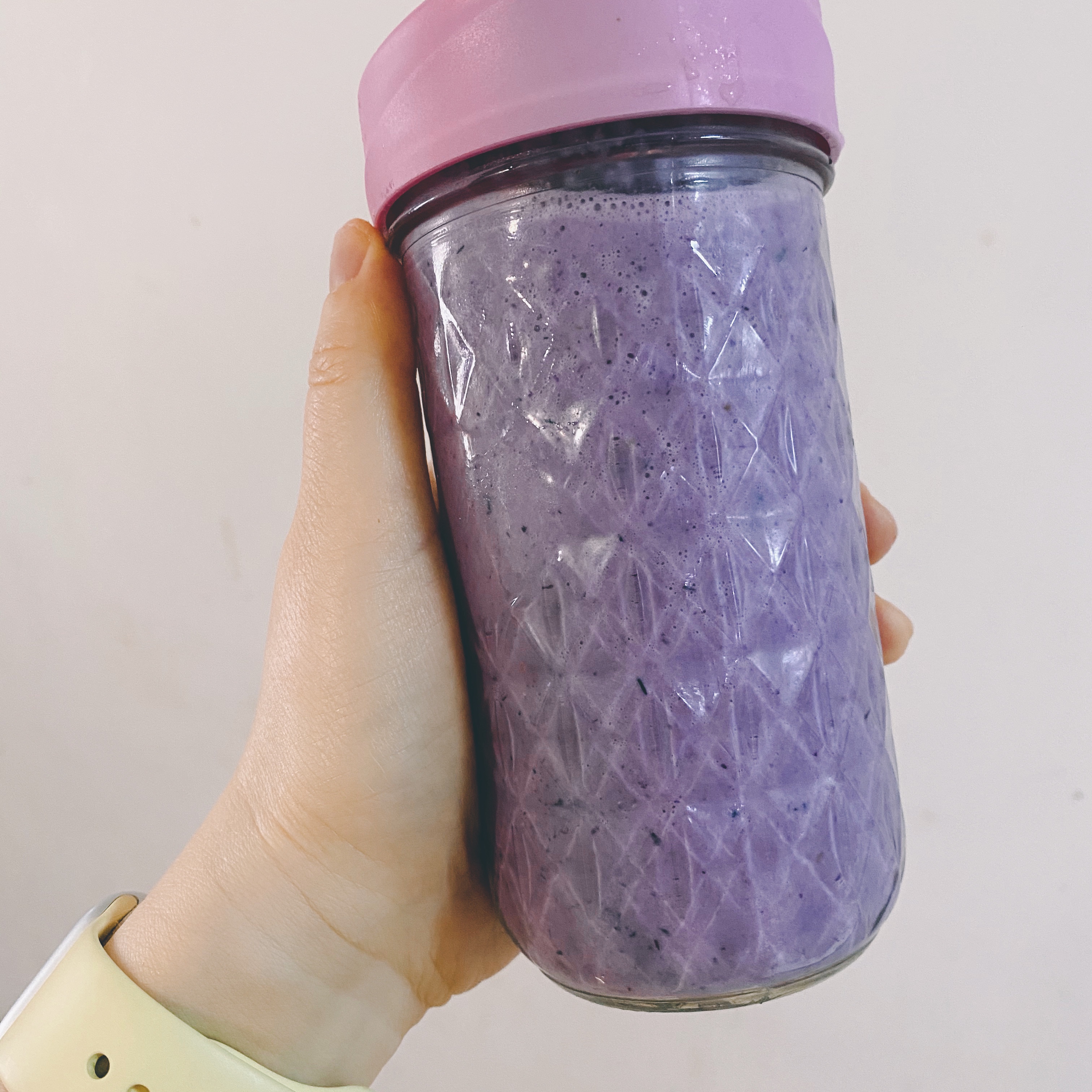 (减脂蔬果汁）紫甘蓝雪梨蓝莓奶的做法
