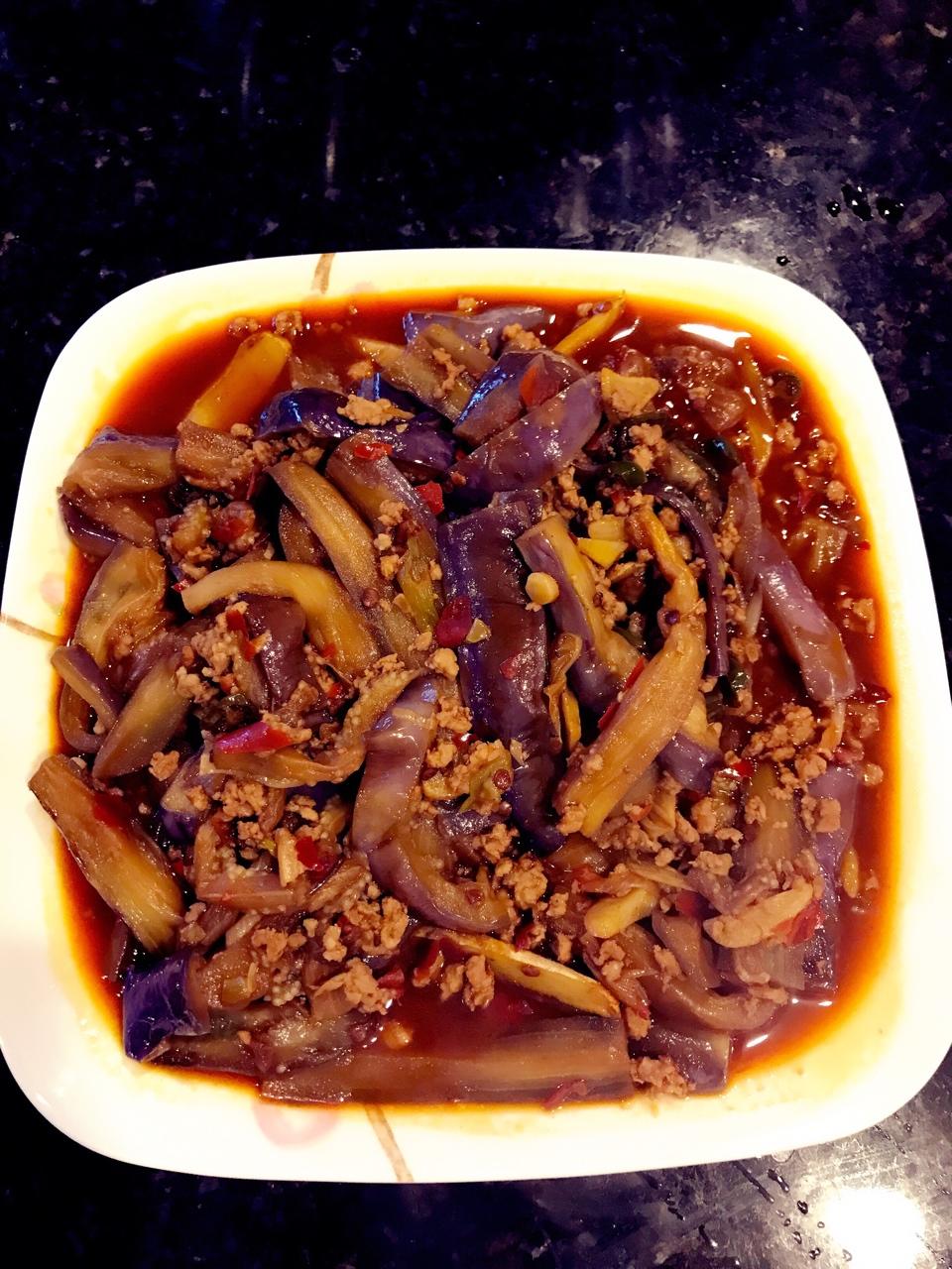 红烧肉沫茄子