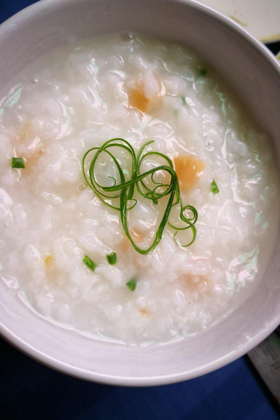 四季薄荷做的白贝滚粥