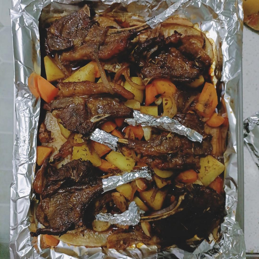 超好吃的烤羊排烤箱版