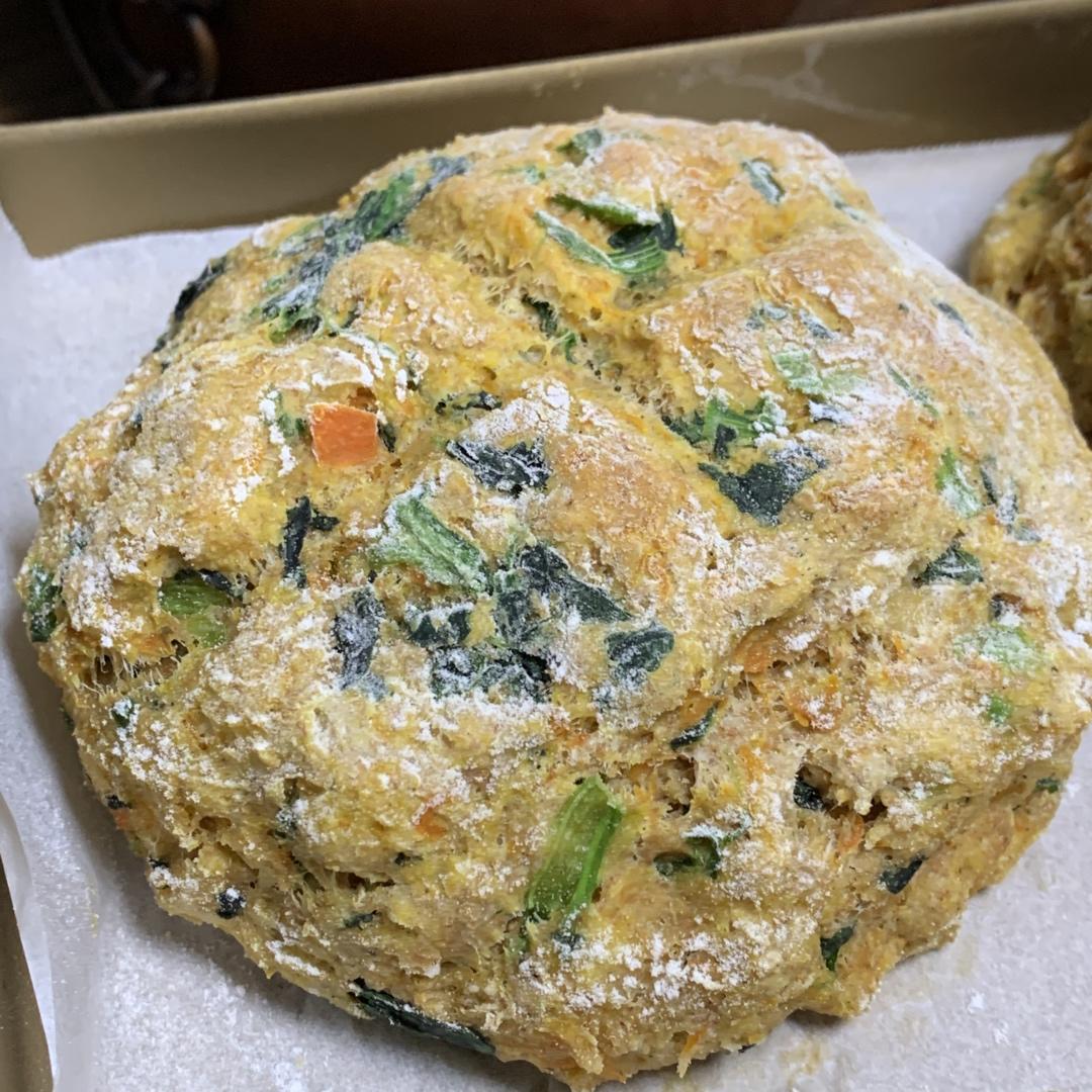 菠菜南瓜奶酪丹波面包丨健康·烘焙
