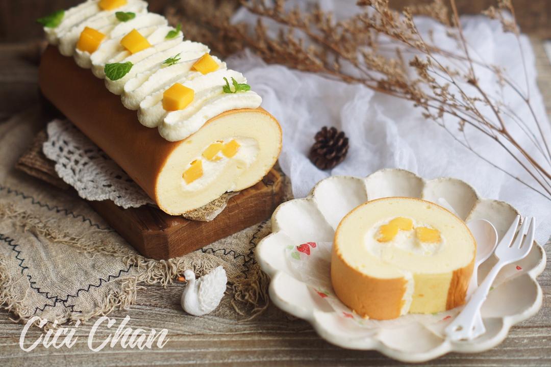 【北鼎品牌公开课】不易裂的戚风蛋糕卷（百香果芒果&芋泥肉松两种口味）