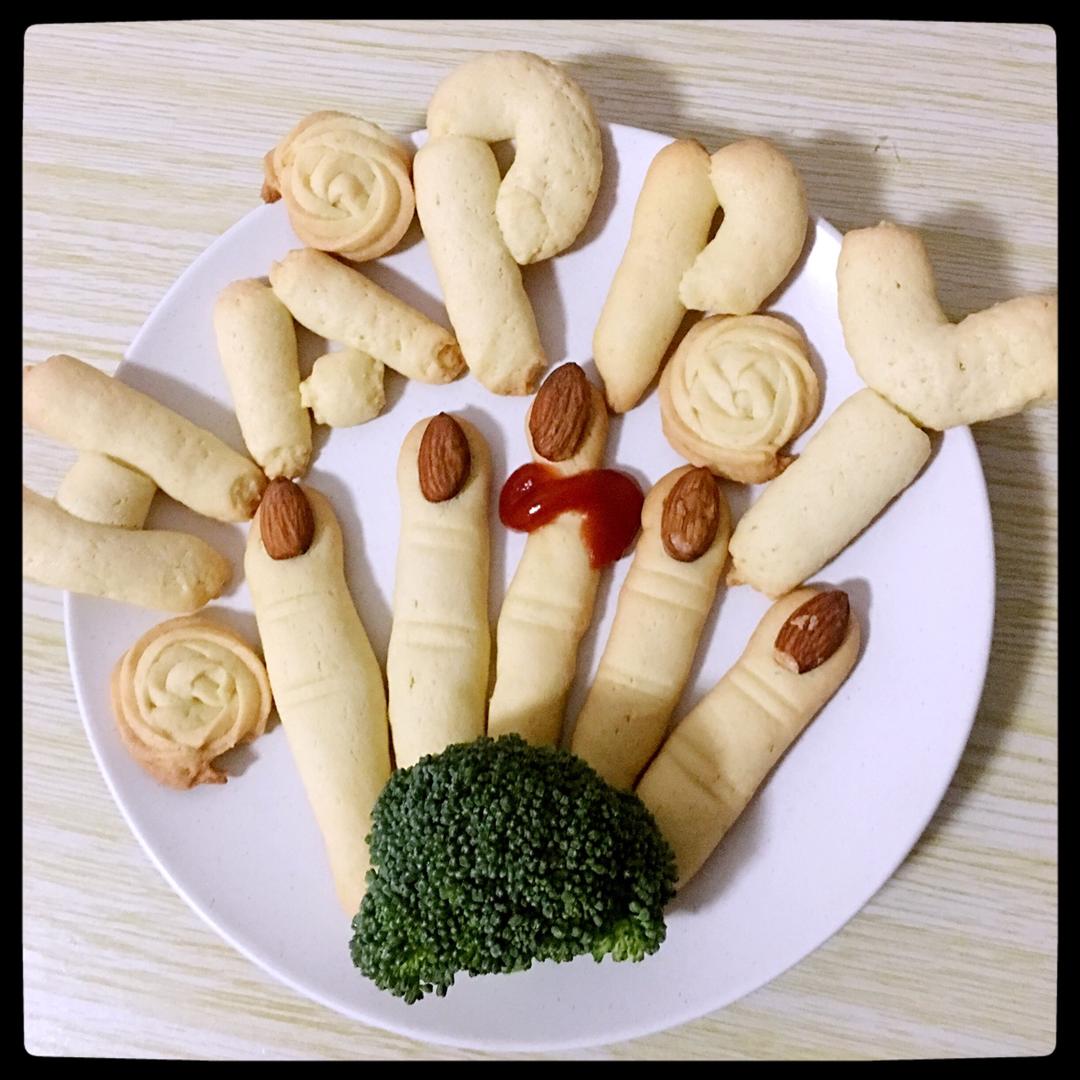 万圣节恐怖女巫手指饼干