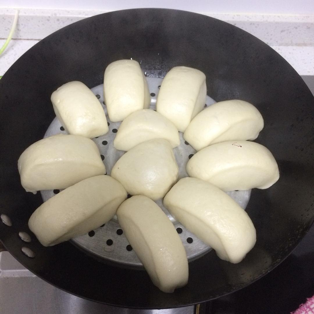 一次性发酵的奶香馒头！