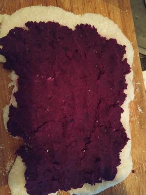 香甜软糯的椰蓉紫薯糯米卷的做法 步骤5