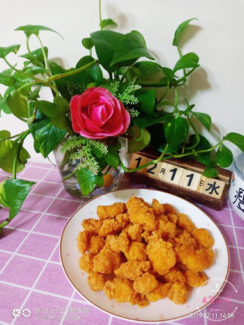 空气炸锅の速冻鸡米花