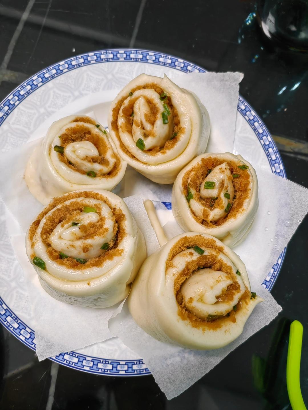 (一次发酵）好吃到停不下来的香甜肉松手撕馒头卷