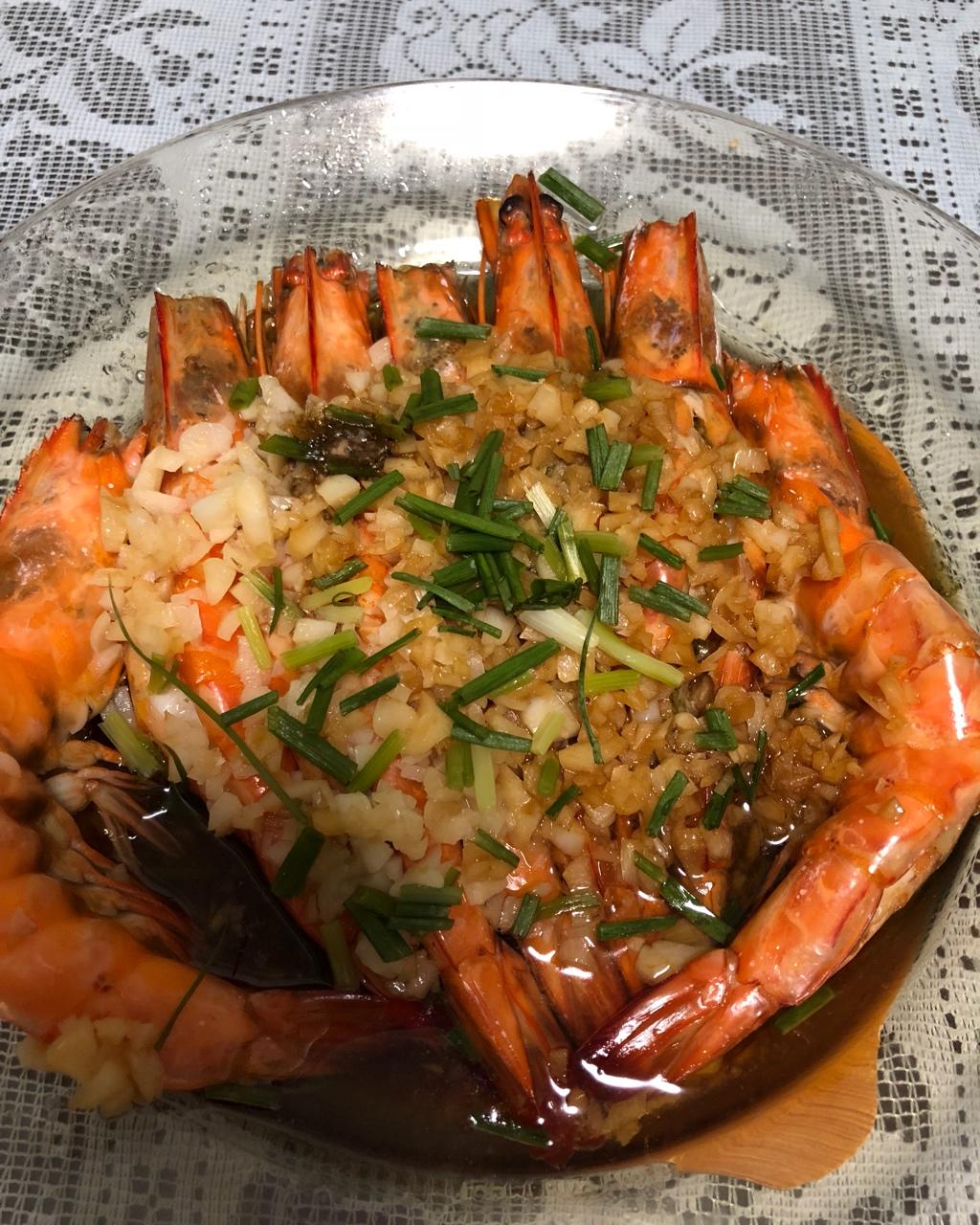 蒜蓉蒸虾