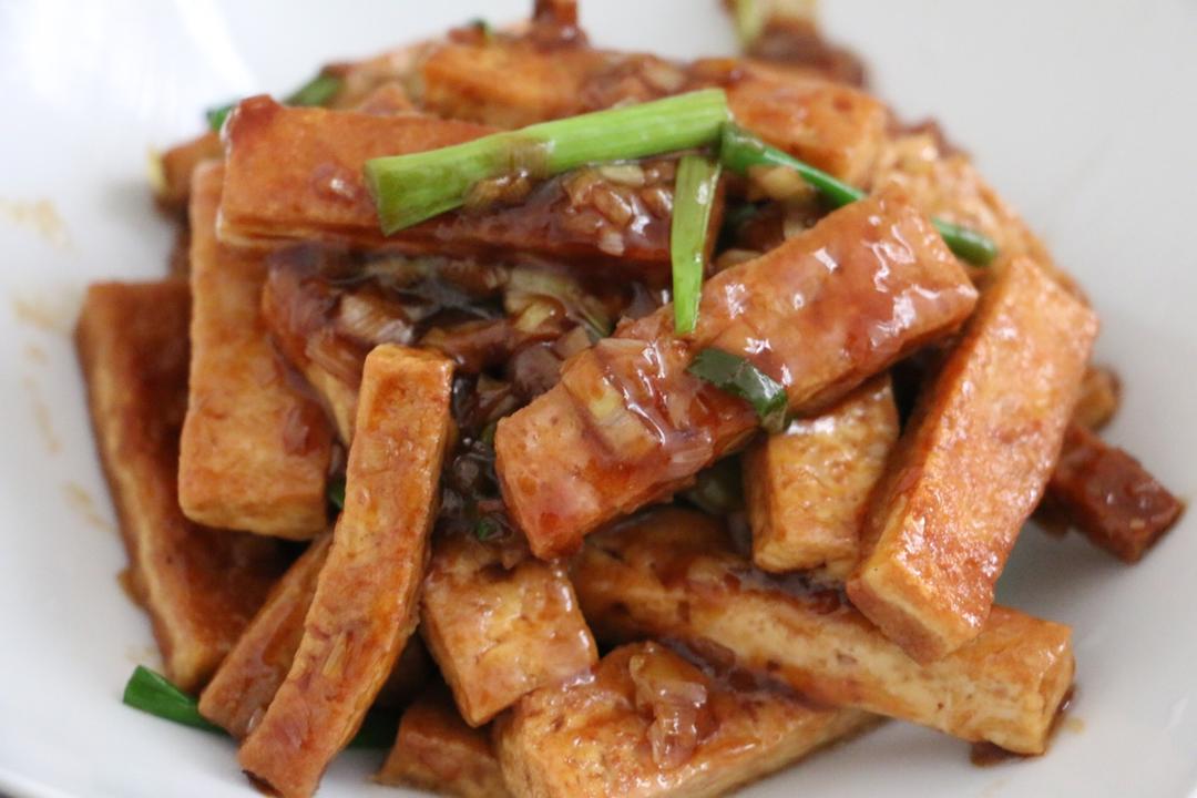 葱烧豆腐
