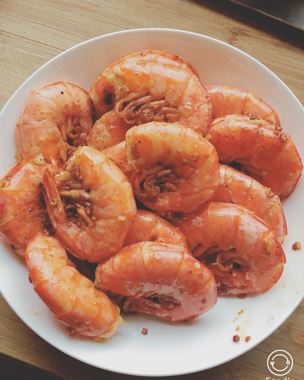 蒜香煎阿根廷红虾