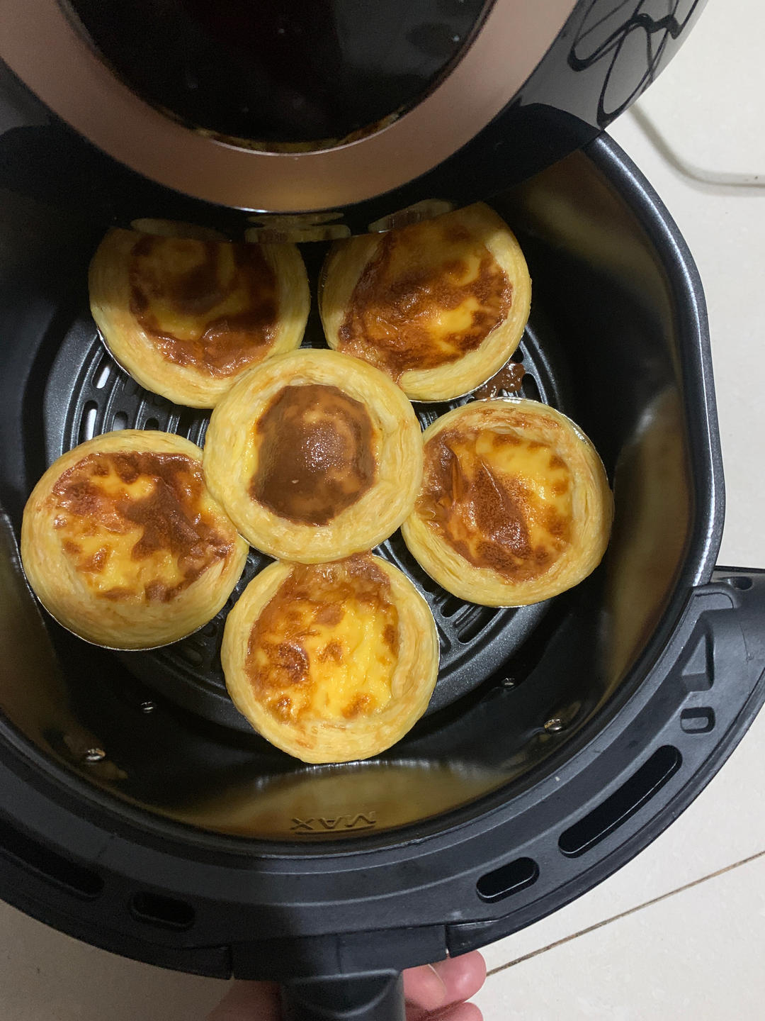 空气炸锅版全蛋葡式蛋挞『秒杀KFC』悠伴空气炸锅