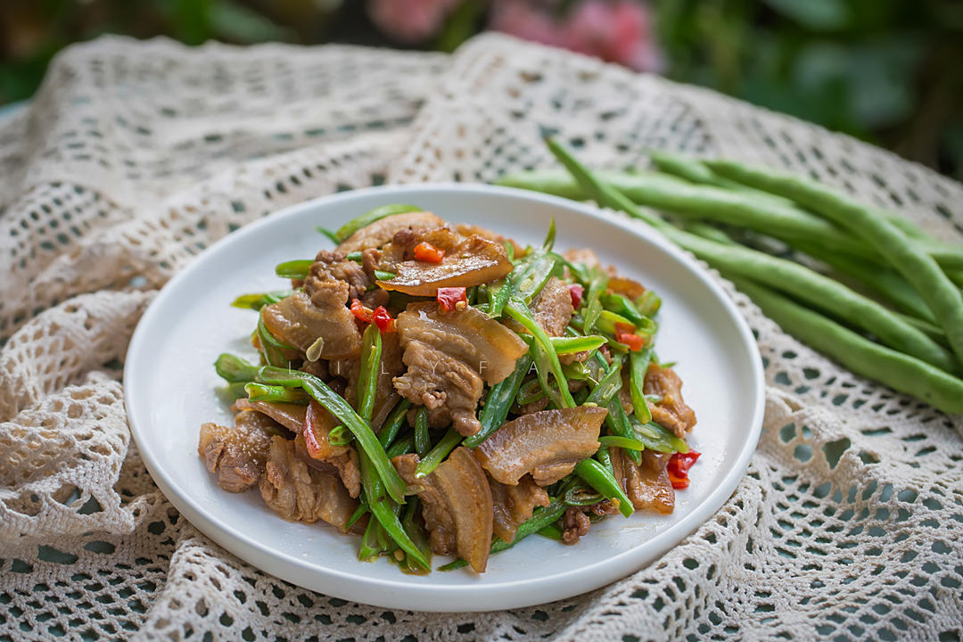 四季豆炒回锅肉(四季豆切片最好吃)