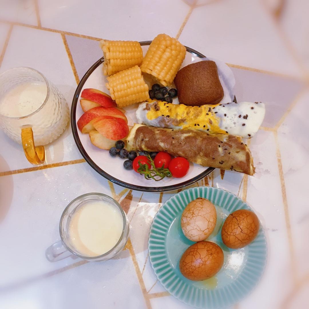 爱美食爱瘦身的橙子做的完美早餐三分钟快手蛋饼无和面无揉面