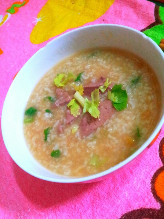 猪肝瘦肉粥（辅食）