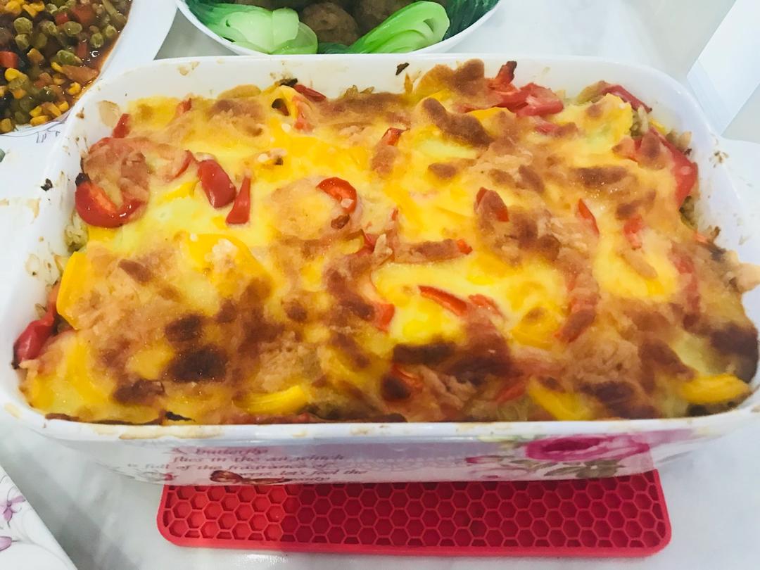 番茄鸡肉浓情焗饭【两人份】