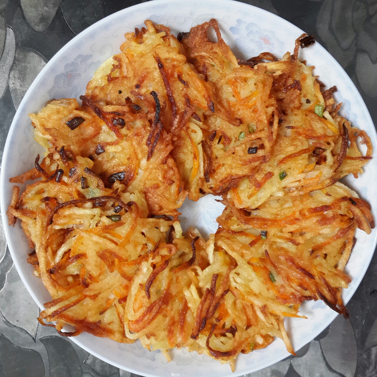 土豆胡萝卜丝煎饼