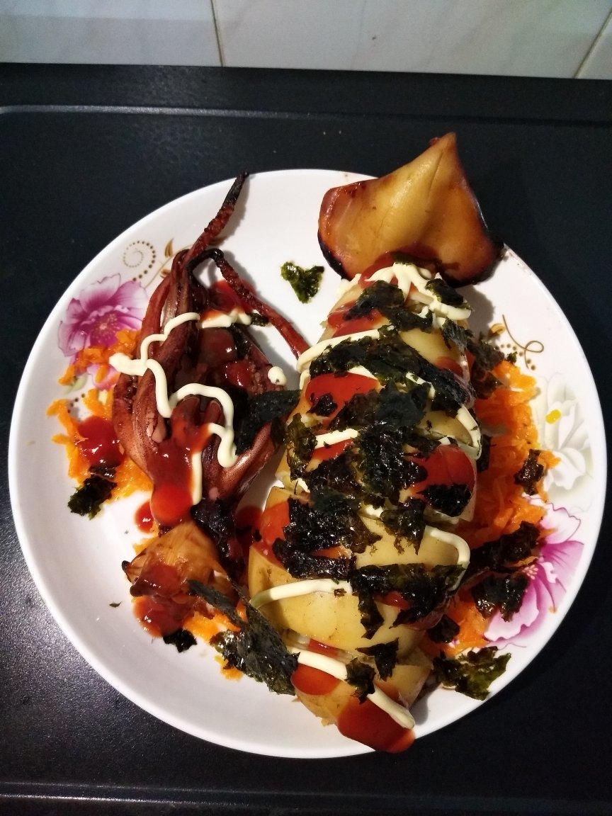 烤鱿鱼筒焗饭
