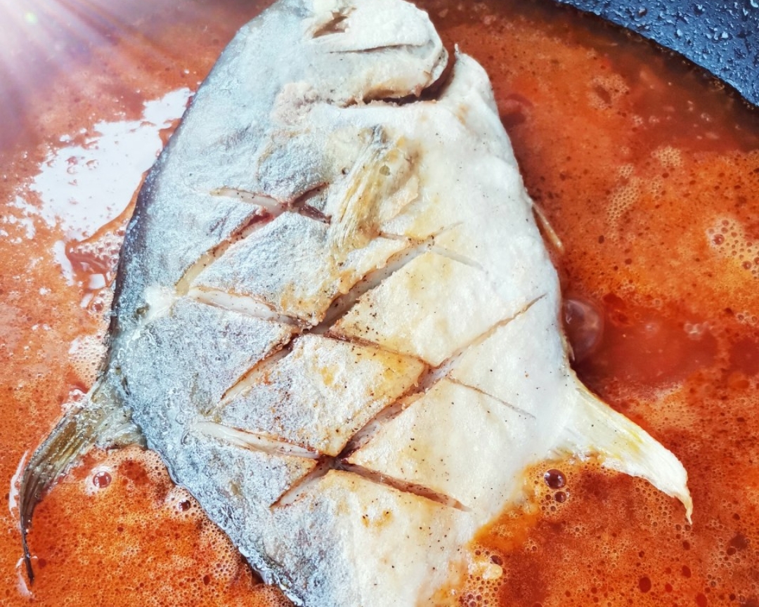 番茄鲳鱼的做法 步骤9