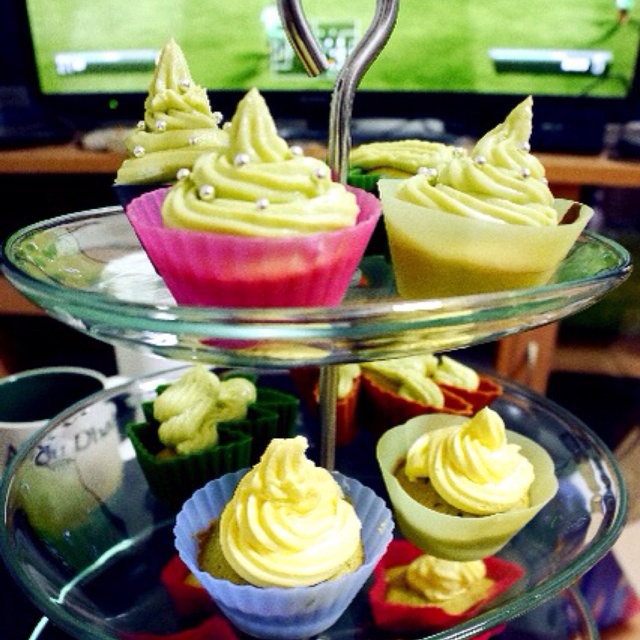 法式奶油顶抹茶纸杯蛋糕CUPCAKE