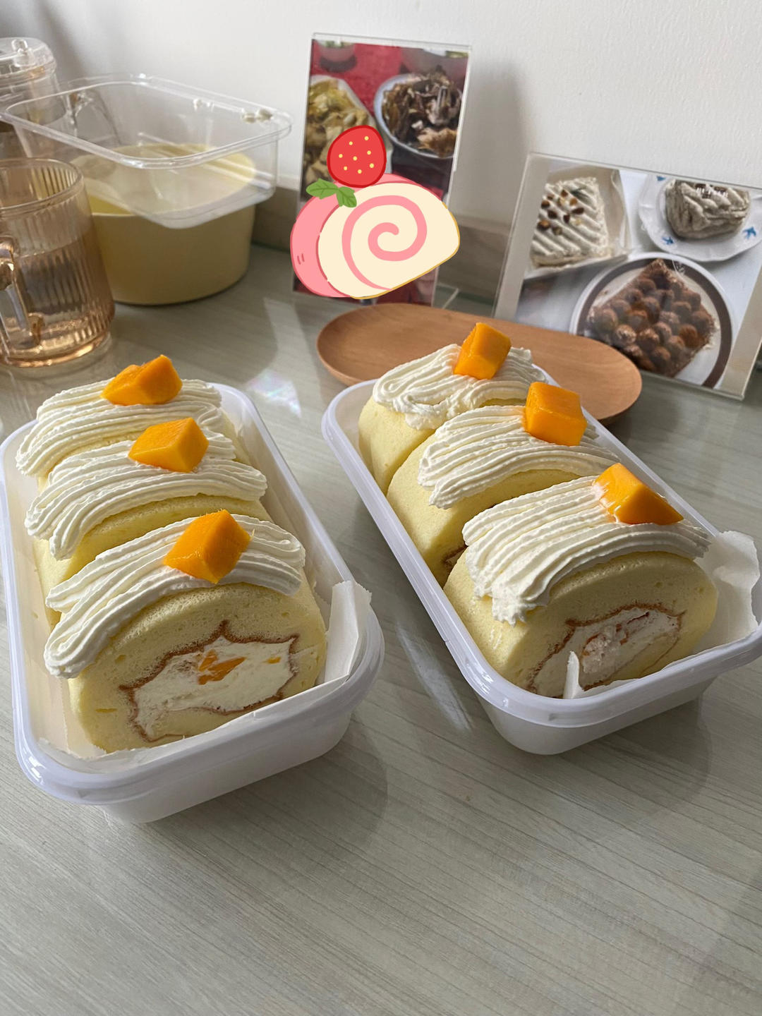 几分甜香芋奶冻卷/卷不裂配方+新鲜香芋奶油+入口即化奶冻/烘焙视频蛋糕篇7「薄卷」