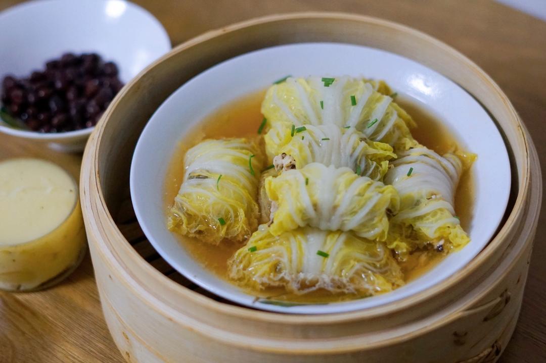【健康三餐】清蒸鸡肉白菜卷