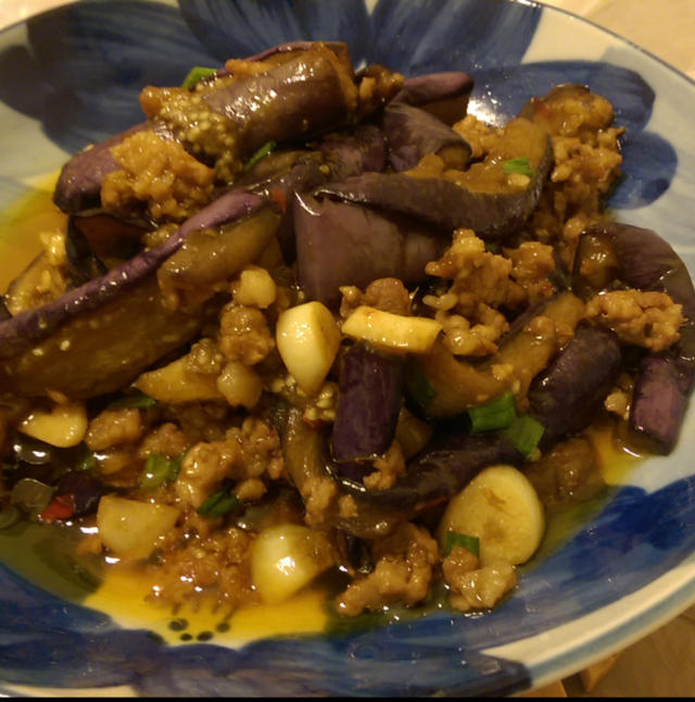 红烧肉沫茄子