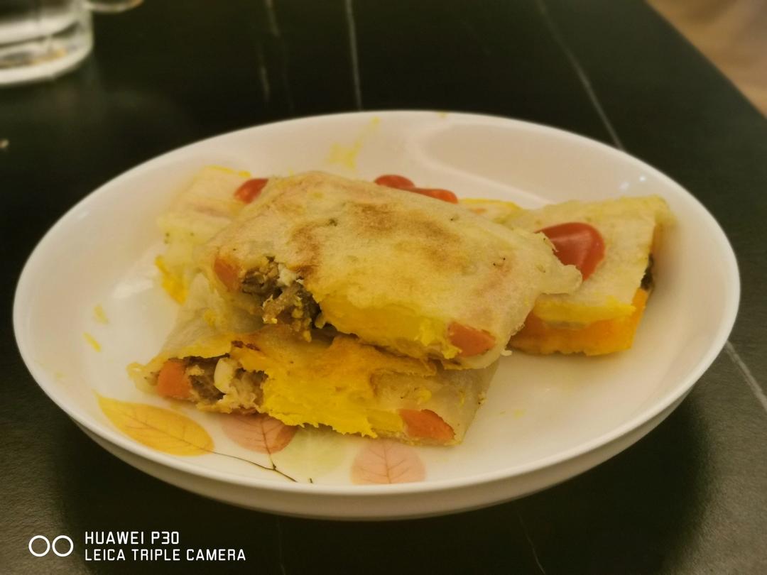 早餐鸡蛋饼   几分钟搞定   清淡不油腻    营养筋道又好吃   附细节视频