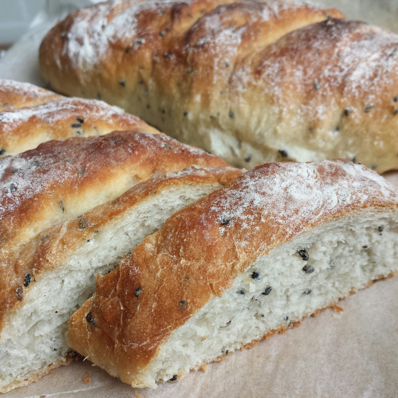 健康黑芝麻面包（免揉）